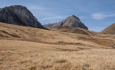 Up and down hike to Col de la Pisse from Lac des Partias in Partias Nature Park, Hautes-Alpes,...