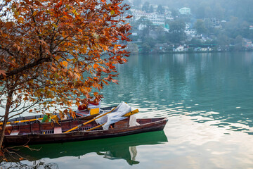 Nainital lake in the autumn months