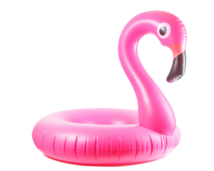 Flamingo print. Pink pool inflatable flamingo for summer beach i
