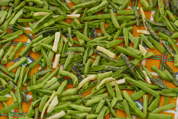 drying beans, dried green beans, dried beans, drying homemade vegetables,
