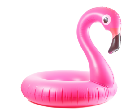 Flamingo print. Pink pool inflatable flamingo for summer beach i