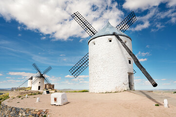 Don Quixote Windmills in Consuegra, Toledo, Spain. High quality photo
