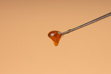 cannabis live resin on dab stick with high thc