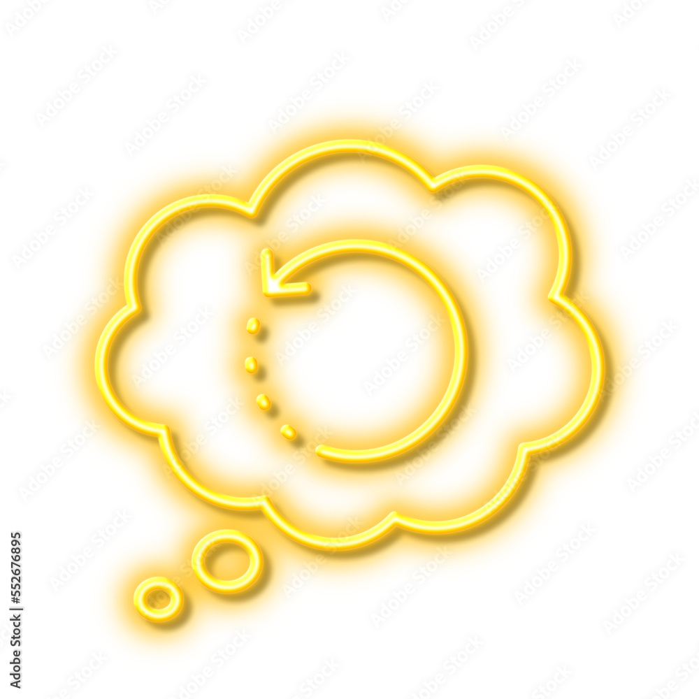 Poster recovery info line icon. backup data sign. restore information. neon light effect outline icon.