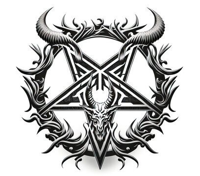 A Satanic Symbol. A Generative AI digital illustration.