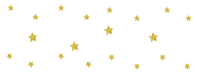 Random positioned gold stars on transparent background, isolated object illustration with Christmas theme - 552677801