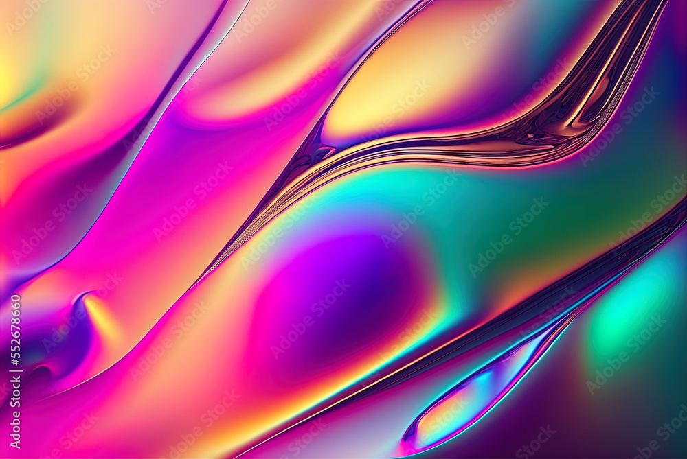 Poster background hologram with a plastic surface texture that gradually fades generative ai