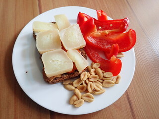 bread with cheese on a plate
