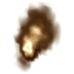 Dust cloud with  fire,cigarette smoke and black smog.Realistic vector isolated on transparent background. Concept house cleaning, air pollution,big explosion,desert sandstorm.
