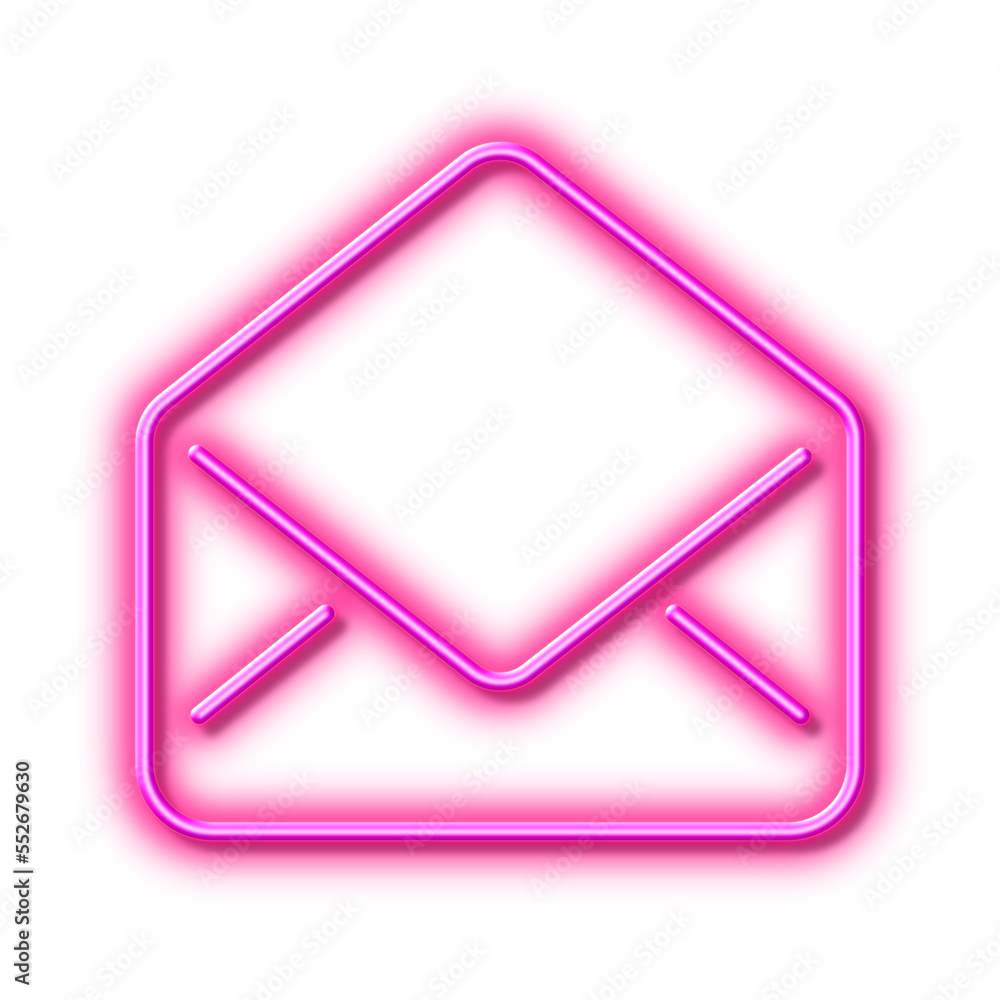 Poster mail line icon. message correspondence sign. neon light effect outline icon.