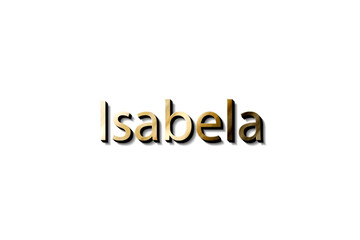 ISABELA NAME MOCKUP