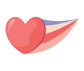 shooting star on heart shape © Grgroup