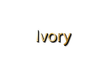 IVORY NAME 3D 