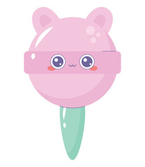 kawaii candy on stick design