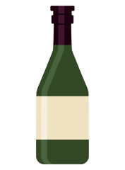 green wine bottle