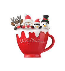 Christmas cute cartoon vector illustration.