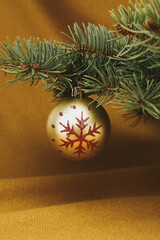 Christmas tree decorations. Christmas balls. Christmas balls on a dark background