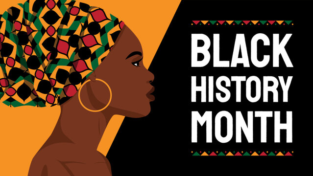 February is National Black History Month. Holiday concept with black woman