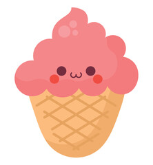 kawaii ice cream design