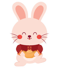 chinese rabbit illustration