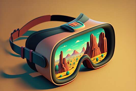 Vr glasses for virtual reality programming. Generative AI