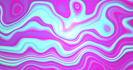 Fototapeta premium Image of purple and blue liquid pattern moving on seamless loop