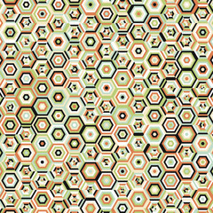  Hexagonal Maze pattern abstract illustration