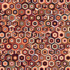  Hexagonal Maze pattern abstract illustration