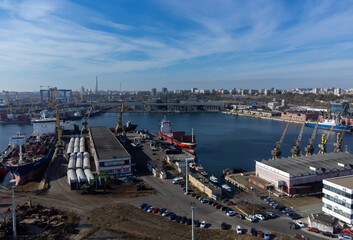 Aerial view of Constanta seaport - Romania