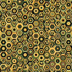  Hexagonal Maze pattern abstract illustration