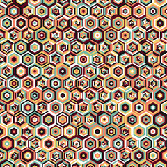  Hexagonal Maze pattern abstract illustration