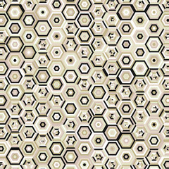  Hexagonal Maze pattern abstract illustration