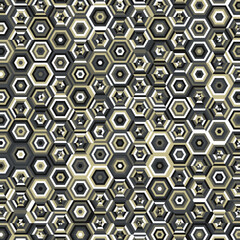  Hexagonal Maze pattern abstract illustration