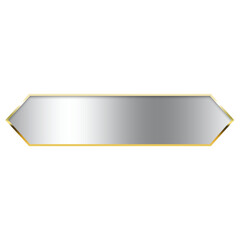 silver banner bar and flag gold rim