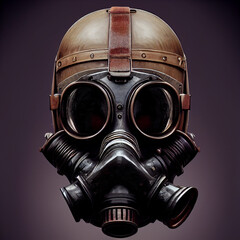 Gas Mask Full Face Mask - Generated by Generative AI  