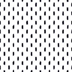 Grunge style seamless pattern. Repeated dash line motif. Modern minimal geometric surface print. Freehand brush texture
