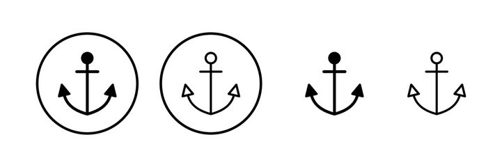 Anchor icon vector illustration. Anchor sign and symbol. Anchor marine icon.