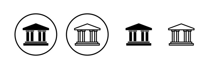 Bank icon vector illustration. Bank sign and symbol, museum, university