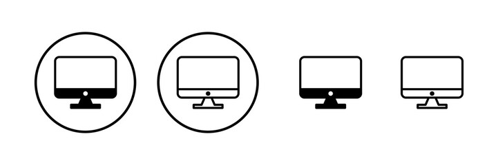 Computer icon vector illustration. computer monitor sign and symbol