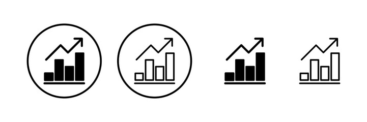 Growing graph Icon vector illustration. Chart sign and symbol. diagram icon