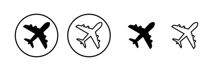 Plane icon vector illustration. Airplane sign and symbol. Flight transport symbol. Travel sign. aeroplane