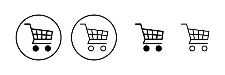 Shopping icon vector illustration. Shopping cart sign and symbol. Trolley icon