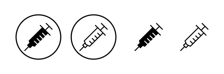 Syringe icon vector illustration. injection sign and symbol. vaccine icon - obrazy, fototapety, plakaty