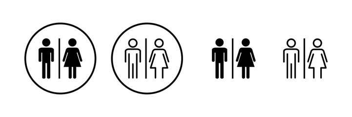 Toilet icon vector illustration. Girls and boys restrooms sign and symbol. bathroom sign. wc, lavatory