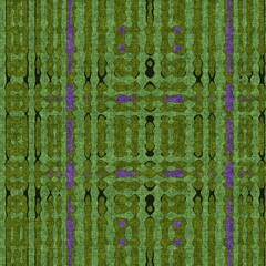 Green retro 1960s linen seamless pattern. Forest style vintage for decorative backdrop. Mid century moss old-fashioned geometric design. 