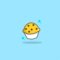 illustration vector graphic of muffin perfect for logo, icon, design, poster, flyer and advertisement 