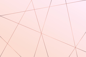 Rose gold line background. Abstract artistic of geometric background. Vector illustration 