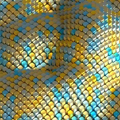 Abstract 3d blender cube rainbow
