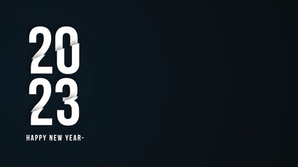 2023 Happy New Year vector background, template for greeting card, wallpaper, banner, etc.