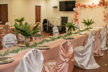 Wedding ceremony and reception decor